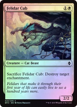 Battle for Zendikar 025/274 Felidar Cub (Foil)