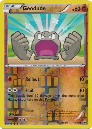 Generations 43/83 Geodude (Reverse Holo)