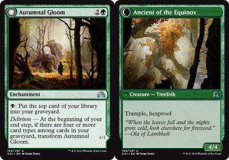 Shadows Over Innistrad 194/297 Autumnal Gloom//Ancient of the Equinox