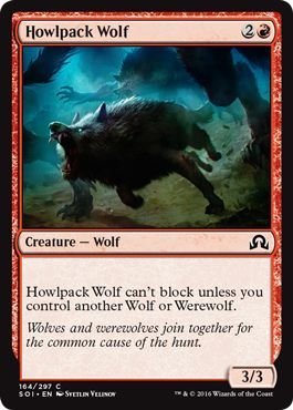 Shadows Over Innistrad 164/297 Howlpack Wolf