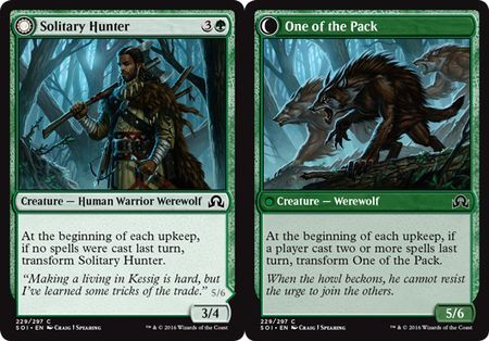 Shadows Over Innistrad 229/297 Solitary Hunter//One of the Pack