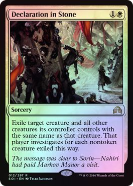 Shadows Over Innistrad 012/297 Declaration in Stone (Foil)