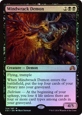 Shadows Over Innistrad 124/297 Mindwrack Demon (Foil)