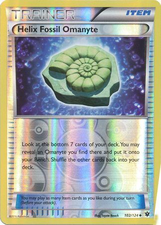 Fates Collide 102/124 Helix Fossil Omanyte (Reverse Holo)