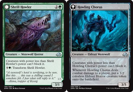 Eldritch Moon 168/205 Shrill Howler//Howling Chorus