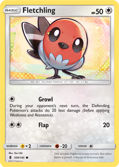 Guardians Rising 109/145 Fletchling (Reverse Holo)