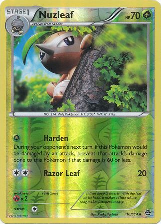 Steam Siege 010/114 Nuzleaf (Reverse Holo)