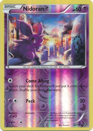 Steam Siege 043/114 Nidoran (M) (Reverse Holo)