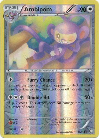 Steam Siege 091/114 Ambipom (Reverse Holo)