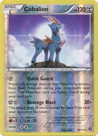 Steam Siege 074/114 Cobalion (Reverse Holo)