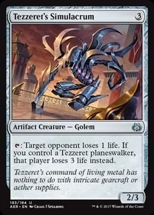 Aether Revolt 193/184 Tezzeret's Simulacrum