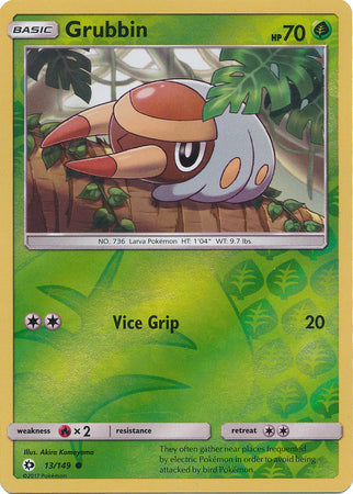 Sun & Moon 013/149 Grubbin (Reverse Holo)