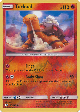 Sun & Moon 023/149 Torkoal (Reverse Holo)