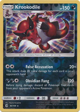 Sun & Moon 085/149 Krookodile (Reverse Holo)