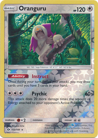 Sun & Moon 113/149 Oranguru (Reverse Holo)