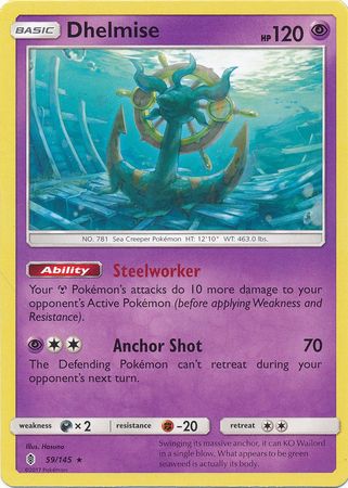 Guardians Rising 059/145 Dhelmise (Non-Holo Theme Deck Exclusive)