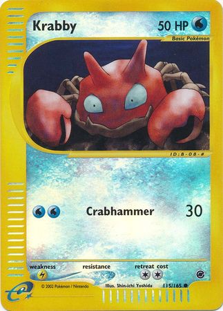 Expedition Base Set 115/165 Krabby (Reverse Holo)