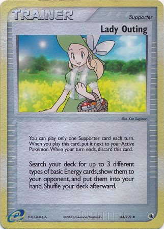 EX Ruby & Sapphire 083/109 Lady Outing (Reverse Holo)