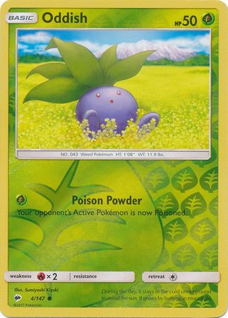 Burning Shadows 004/147 Oddish (Reverse Holo)