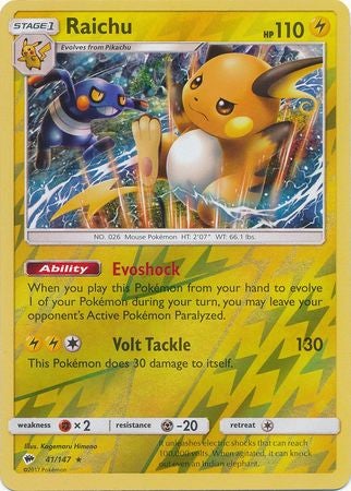 Burning Shadows 041/147 Raichu (Holo)