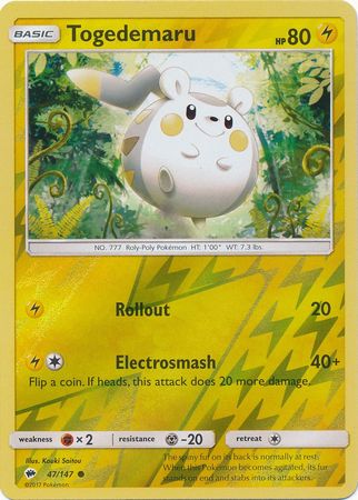 Burning Shadows 047/147 Togedemaru (Reverse Holo)