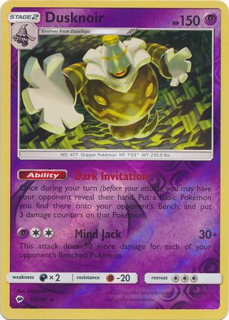 Burning Shadows 053/147 Dusknoir (Reverse Holo)