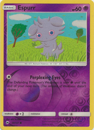 Burning Shadows 059/147 Espurr (Reverse Holo)