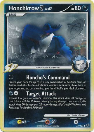 Platinum 077/127 Honchcrow G (Reverse Holo)