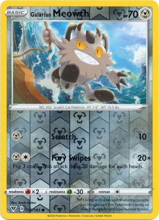 Vivid Voltage 112/185 Galarian Meowth (Reverse Holo)