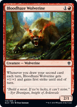 Throne of Eldraine 113/269 Bloodhaze Wolverine