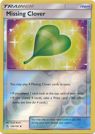 Ultra Prism 129/156 Missing Clover (Reverse Holo)