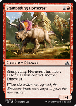 Rivals of Ixalan 116/196 Stampeding Horncrest