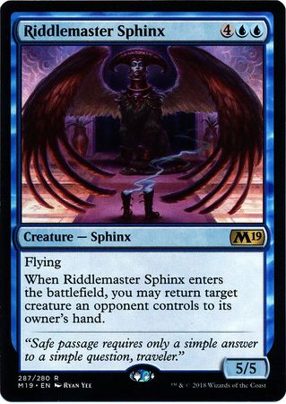 Core Set 2019 287/280 Riddlemaster Sphinx (Planeswalker Deck Exclusive)