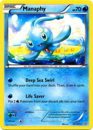 Primal Clash 056/160 Manaphy (Non-Holo Theme Deck Exclusive)