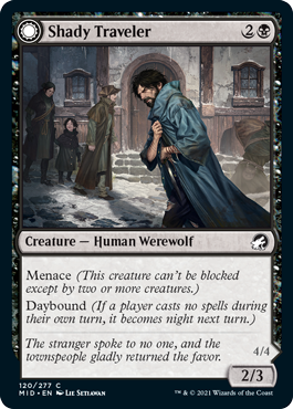 Innistrad: Midnight Hunt 120/277 Shady Traveler//Stalking Predator