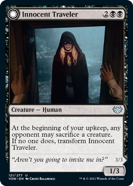 Innistrad: Crimson Vow 121/277 Innocent Traveler//Malicious Invader