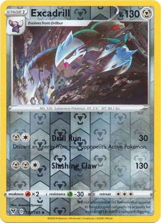 Vivid Voltage 122/185 Excadrill (Reverse Holo)