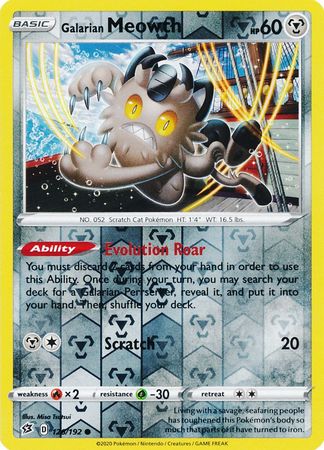 Rebel Clash 126/192 Galarian Meowth (Reverse Holo)