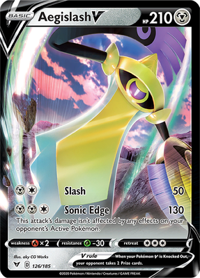 Vivid Voltage 126/185 Aegislash V (Half Art)