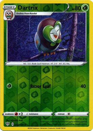 Darkness Ablaze 012/189 Dartrix (Reverse Holo)