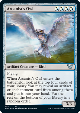 Kamigawa Neon Dynasty Commander 135 Arcanist's Owl