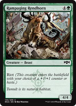 Ravnica Allegiance 135/259 Rampaging Rendhorn