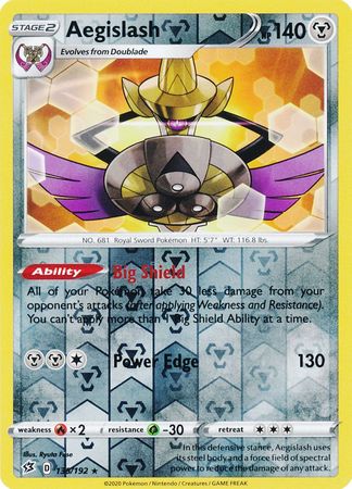 Rebel Clash 135/192 Aegislash (Reverse Holo)