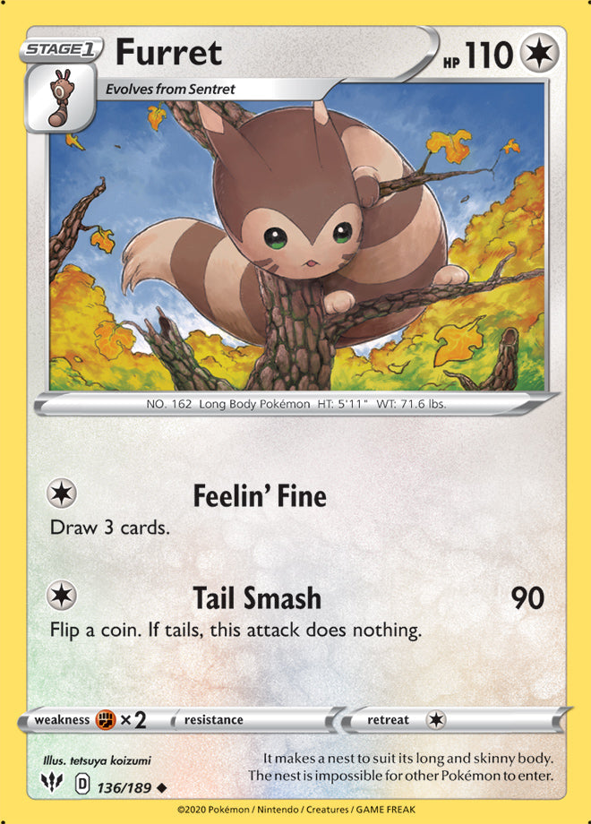 Darkness Ablaze 136/189 Furret