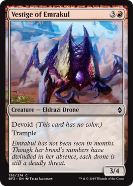 Battle for Zendikar 136/274 Vestige of Emrakul