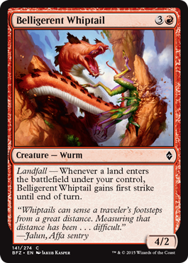 Battle for Zendikar 141/274 Belligerent Whiptail