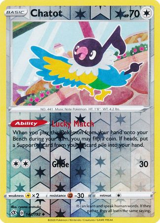 Rebel Clash 142/192 Chatot (Reverse Holo)