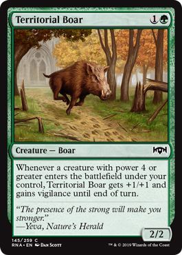 Ravnica Allegiance 145/259 Territorial Boar