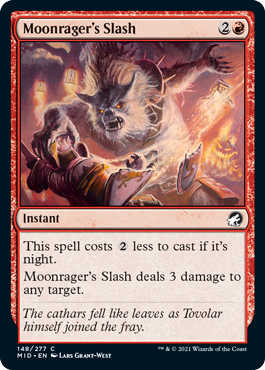 Innistrad: Midnight Hunt 148/277 Moonrager's Slash