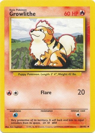 Base Set 028/102 Growlithe